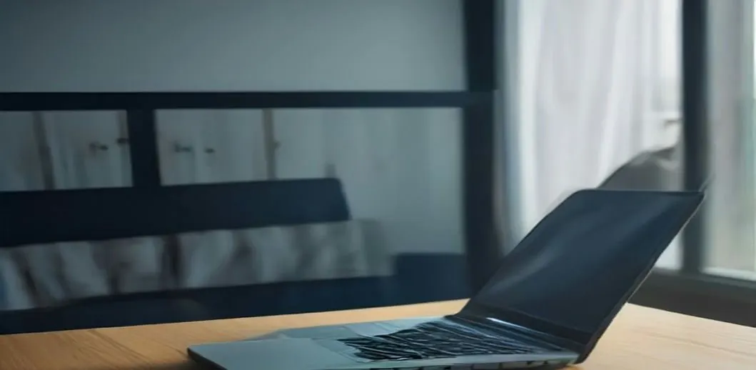 Small business owner using government online services on a laptop
